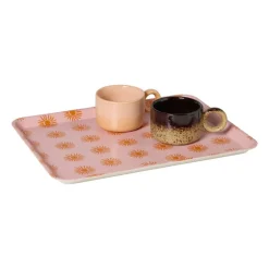 Dienblad zonnetjes - roze/oranje - 2.2x40x29 cm