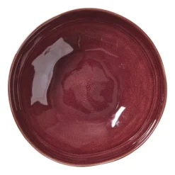 Diep bord Toscane - bordeauxrood - ø19x6 cm