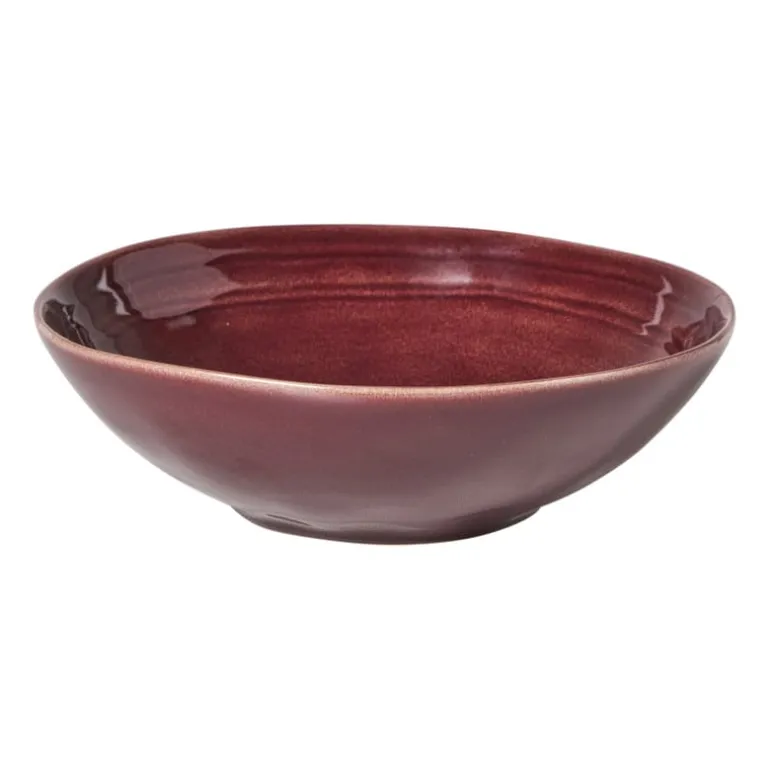 Diep bord Toscane - bordeauxrood - ø19x6 cm
