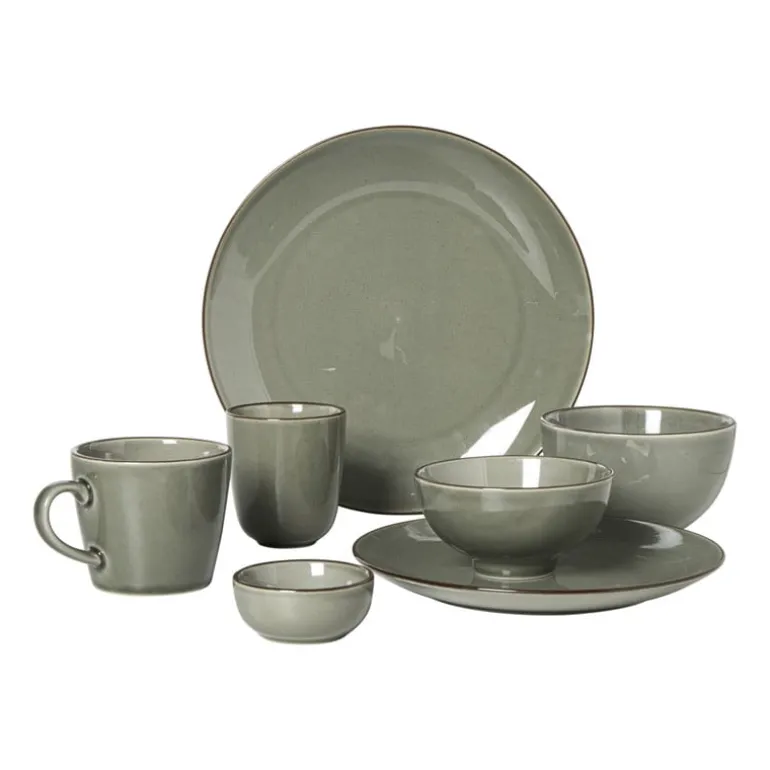 Dinerbord Emma - donkergroen - ø26.8x2.5 cm