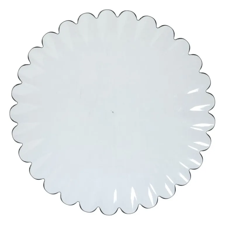 Dinerbord geschulpt - groen - ø28x2.5 cm