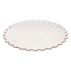 Dinerbord geschulpt - roze - ø28x2.5 cm