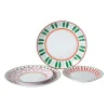 Dinerbord holly jolly - rood - ø26.8x2.8 cm