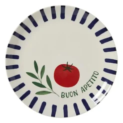 Dinerbord tomaat - blauw/rood - ø26.5x2 cm