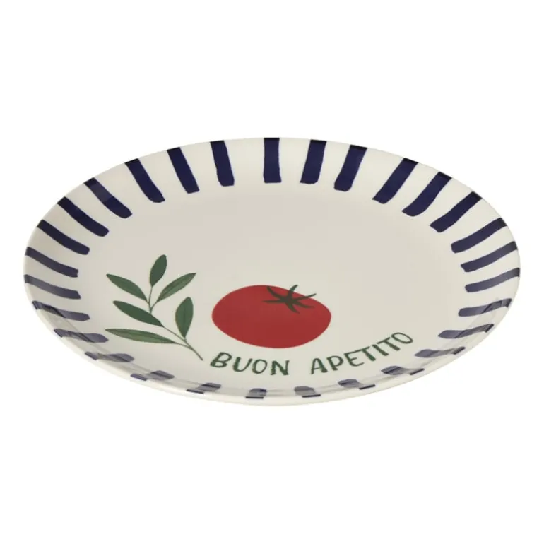 Dinerbord tomaat - blauw/rood - ø26.5x2 cm