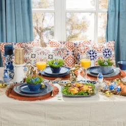 Dinerbord Toscane - donkerblauw - 28 cm