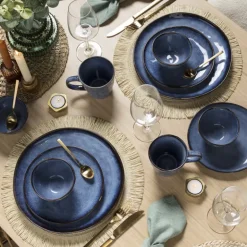 Dinerbord Toscane - donkerblauw - 28 cm