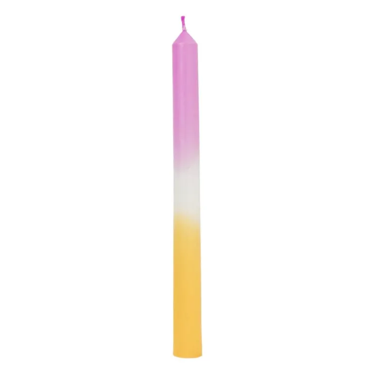 Dinerkaars dipdye - roze/oranje - ø2.15x25 cm