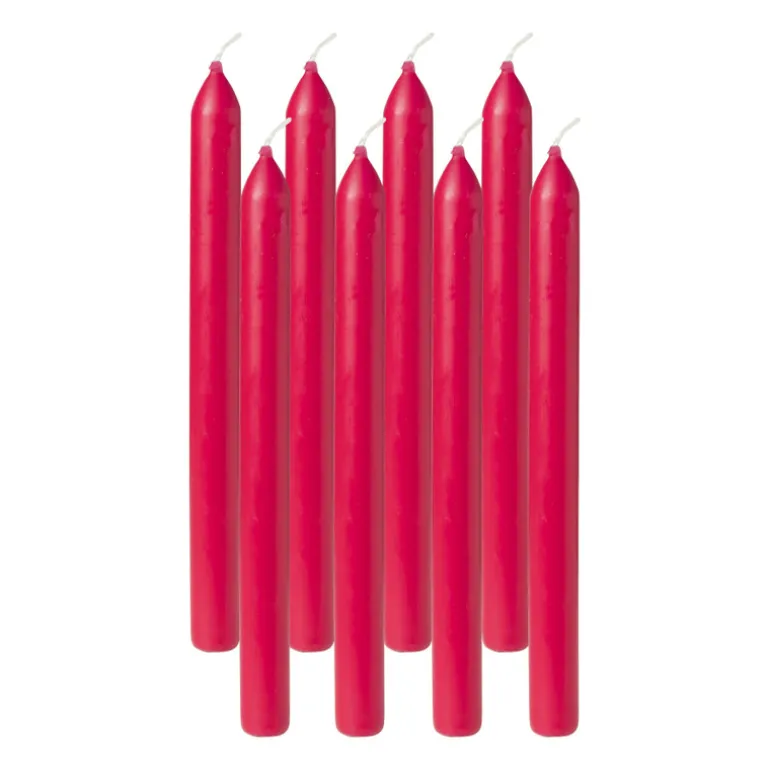 Dinerkaarsen Bolsius box rood - set van 8 - ø2x23 cm