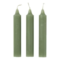 Dinerkaarsjes - set van 4 - groen - ø2.2x14 cm
