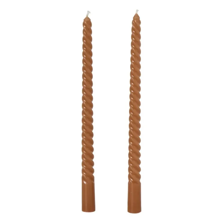 Dinerkaars twist - bruin/grijs - set van 2