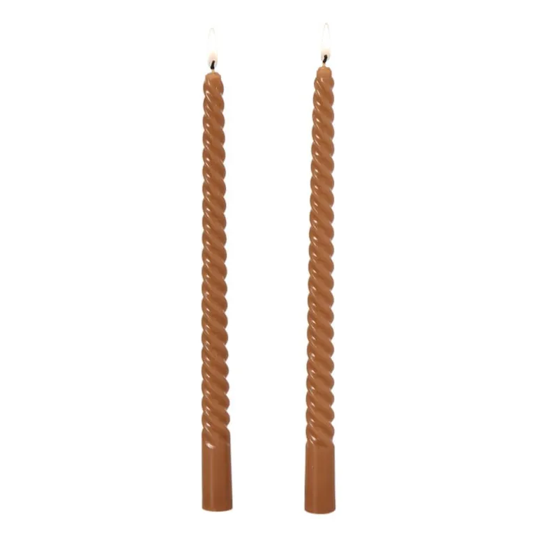 Dinerkaars twist - bruin/grijs - set van 2