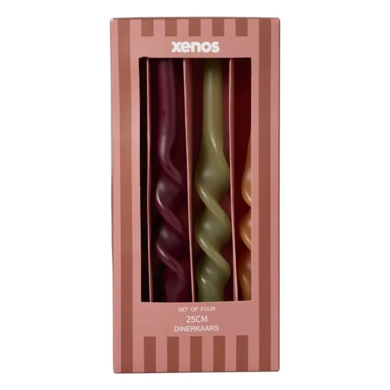 Dinerkaars twist - groen - set van 4