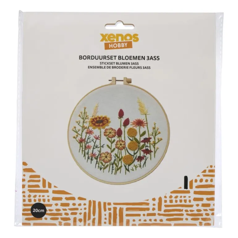 DIY borduursetje bloemen - diverse varianten