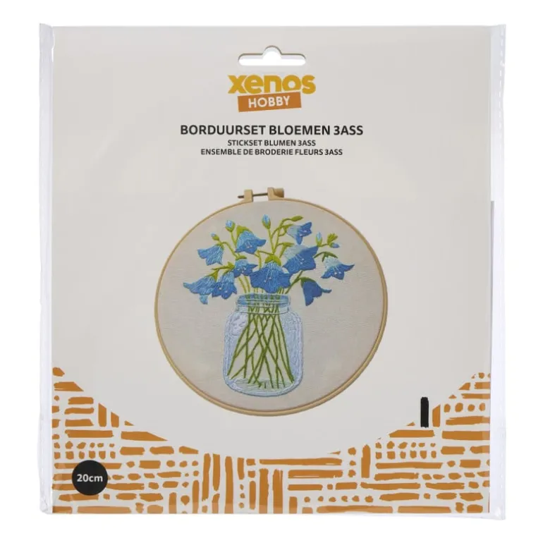 DIY borduursetje bloemen - diverse varianten