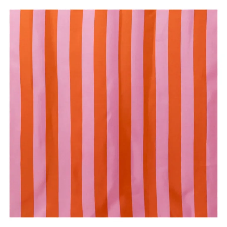 Douchegordijn gestreept - roze/oranje - 180x200 cm