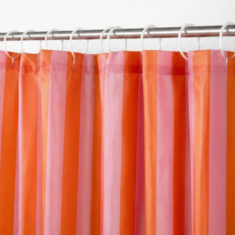 Douchegordijn - roze/oranje - 180x200 cm