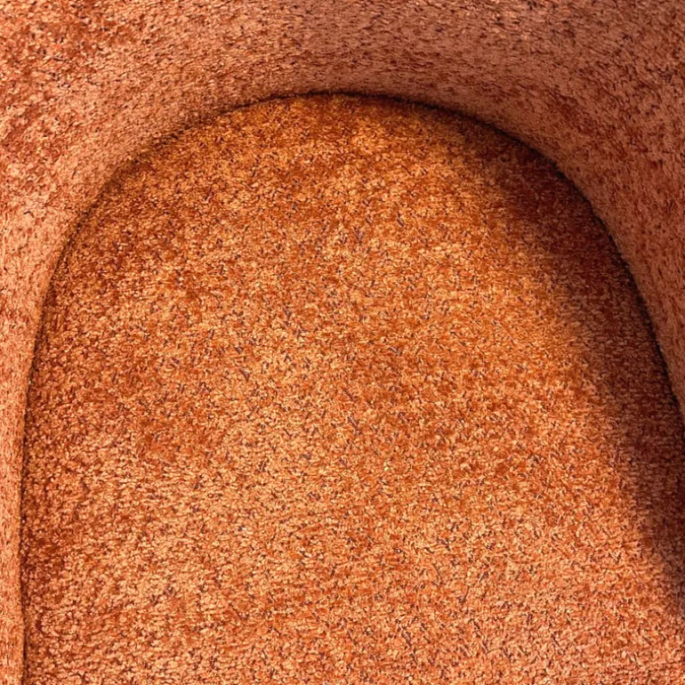 Draaifauteuil bouclé - bruin - 74x68x66 cm