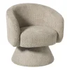 Draaifauteuil bouclé - taupe - 74x68x66 cm