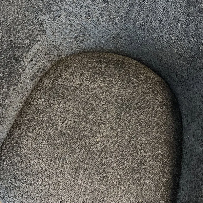 Draaifauteuil bouclé - zwart - 74x68x66 cm