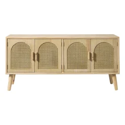 Dressoir Flores met ovalen vlakken - bruin - 55x120x40 cm