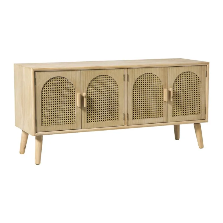 Dressoir Flores met ovalen vlakken - bruin - 55x120x40 cm