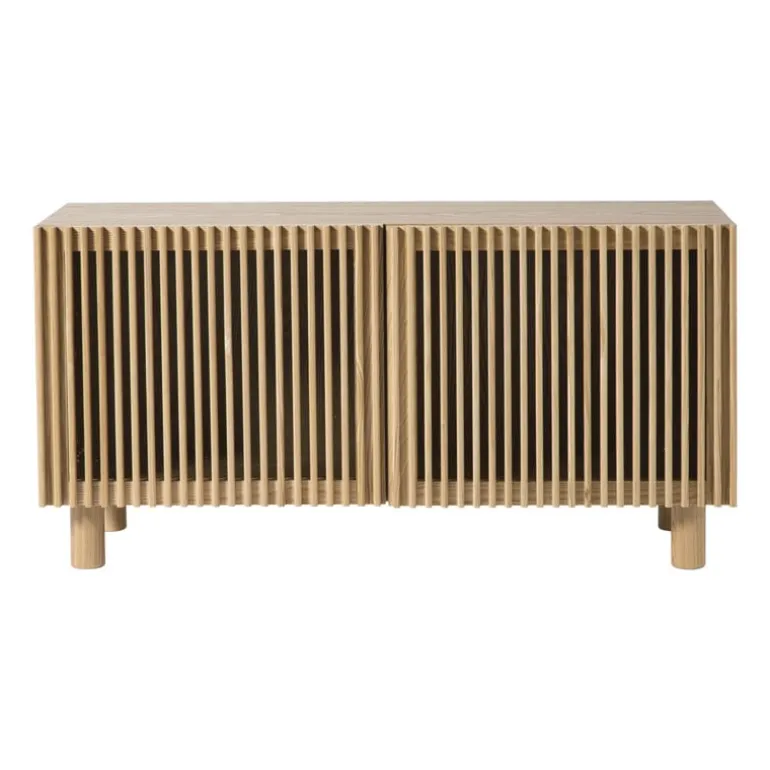 Dressoir Japandi met 2 deuren - bruin - 50x98.5x33 cm