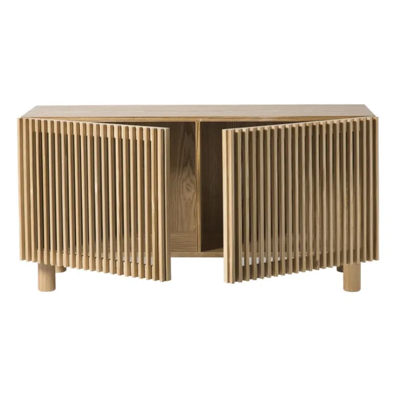 Dressoir Japandi met 2 deuren - bruin - 50x98.5x33 cm