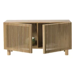 Dressoir Japandi met 2 deuren - bruin - 50x98.5x33 cm