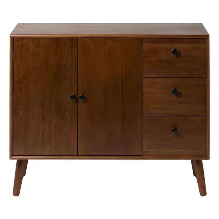 Dressoir retro - donkerbruin - 76x93x31.5 cm
