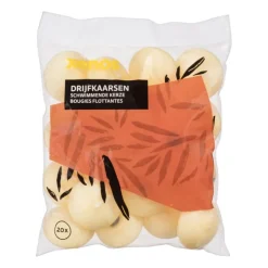 Drijfkaarsen - ivoor - 20 stuks