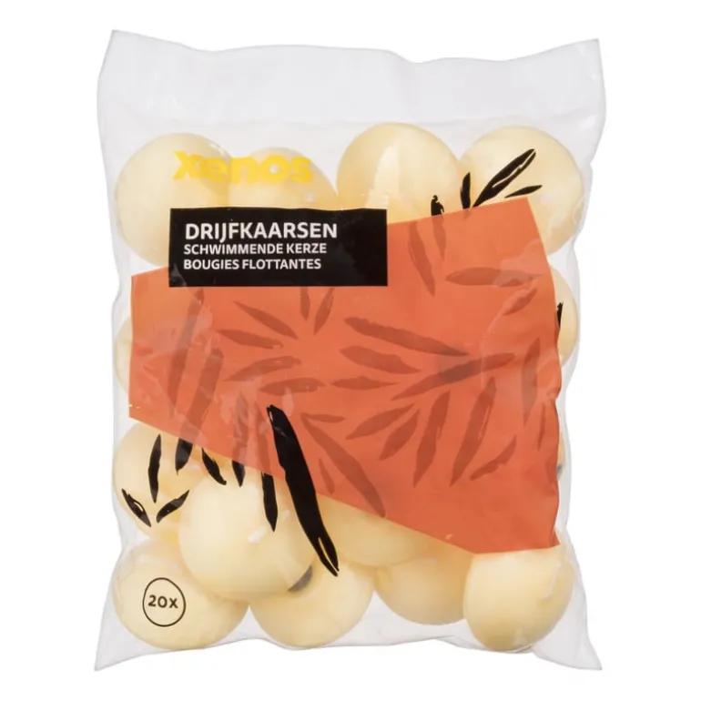 Drijfkaarsen - ivoor - 20 stuks