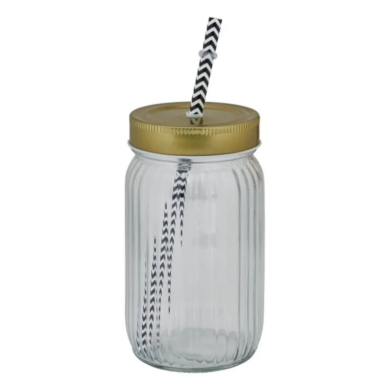 Drinkbeker met rietje - 450 ml