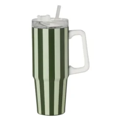 Drinkbeker streep - groen - 900 ml