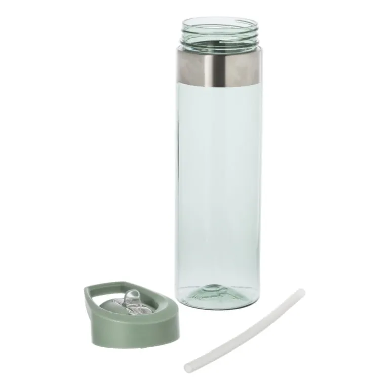 Drinkfles met rietje - groen - 500 ml