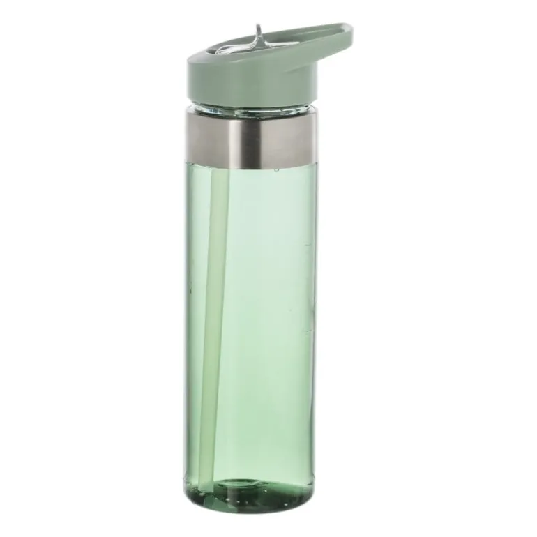 Drinkfles met rietje - groen - 500 ml