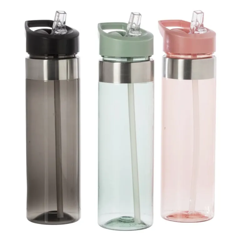 Drinkfles met rietje - groen - 500 ml