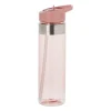 Drinkfles met rietje - roze - 500 ml
