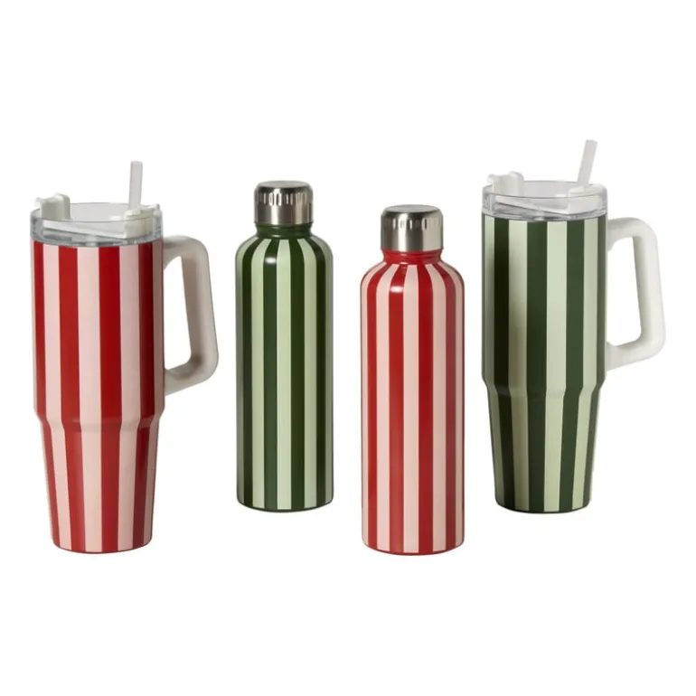 Drinkfles streep - groen - 500 ml