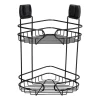 Easy lock doucherekje hoek - zwart - 21.5x21.5x34 cm
