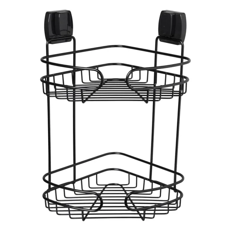 Easy lock doucherekje hoek - zwart - 21.5x21.5x34 cm