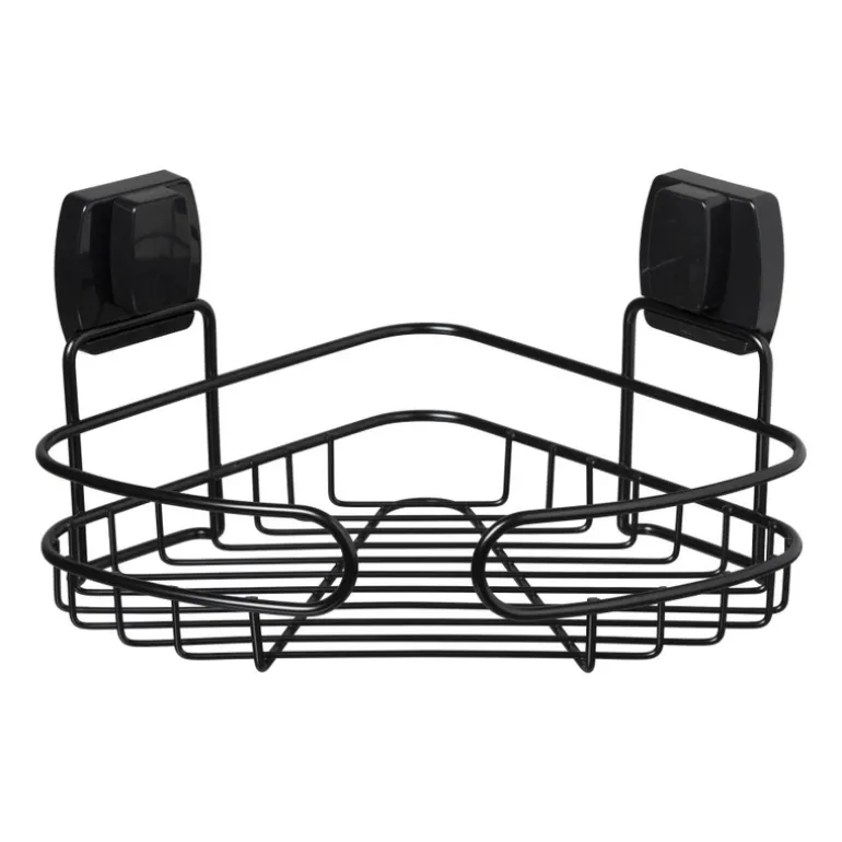 Easy lock doucherekje hoek - zwart - 21.5x21.5x10 cm