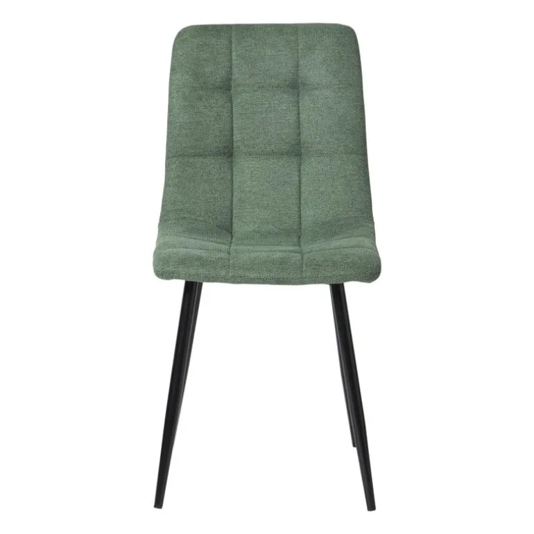 Eetkamerstoel chenille - groen - 90x53.5x44.5 cm