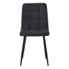 Eetkamerstoel chenille - zwart - 90x53.5x44.5 cm