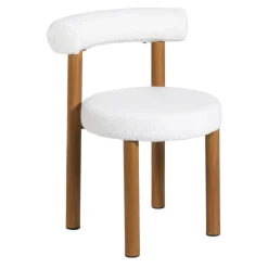 Eetkamerstoel Ruby - teddy beige/bruin - 73x56.5x53 cm