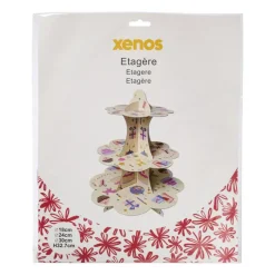 Etagère papier 3-laags - multikleur - 32 cm