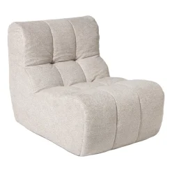Fauteuil chenille chunk - beige - 87x72x66 cm