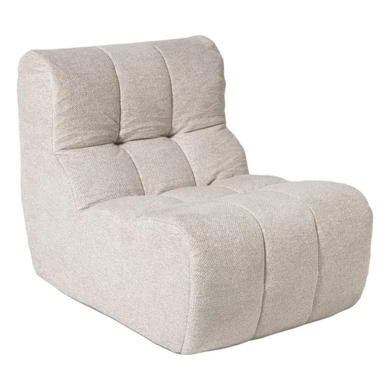 Fauteuil chenille chunk - beige - 87x72x66 cm