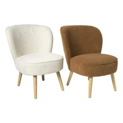Fauteuil Didi corduroy - bruin - 77x60x69 cm