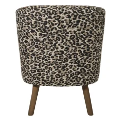 Fauteuil luipaard - bruin - 69x66x56 cm